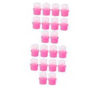 HONMEET 20 Pcs Nail Removal Covers Nail Clips Gel Removal Nail Polish Remover Clips Gel Nail Remover Clips Soak Off Clip Caps Gel Soak Off Caps Nail Art Soak Off Cap Réutilisable Rose