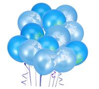 HONMEET 20 Pièces Carte Ballon Ballons De Classe Bleu Clair Lumière Décorations Terre Enseignement