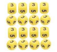 HONMEET 20 Pièces Numéros Mathématiques Dés 0-5 Dés Numérotés en Acrylique 6 Faces 16Mm Coin Rond Jeu De Fête Dés Mini Dés D'Enseignement Fournitures De Faveurs De Fête