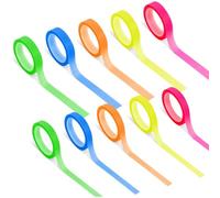 HONMEET 20 Rouleaux de Marque-pages Adhésifs en Pet Transparent, Multi-couleurs, Pratiques et Résistants à L'eau pour Travail et Étude, Surligneurs Fins et Faciles à Écrire