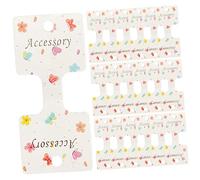 HONMEET 200 Pièces Carte D'emballage De Dessin Animé Présentoir à Bijoux De Cheveux Cartes D'affichage Pliables Cartes D'affichage Barrette Planche De Barrettes à Cheveux Agrafe Papier