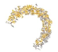 HONMEET 200 Pièces Mini Gemmes Charme Joyaux Décorations D'ongles Breloques Pour Ongles Halloween Uv Accessoires Art Bleu à Ongles Punk Clous à Pierres à Clous Métal