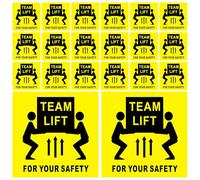 HONMEET 200 Pièces Team Lift Heavy Object Warning Labels Strong Adhesive Shipping Stickers For Workplace Safety
