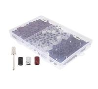 HONMEET 210pièces Anneaux De Ponçage Pour Manucure Embouts Abrasifs Durables Pour Polissage Ongulaire Outils De Polissage Professionnels Pour Ongles Kit Complet Pour Beauté Et Soin Des Ong