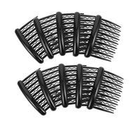 HONMEET 24 Pièces Peigne Latéral Plastique Ondulé avec Dents pour Cheveux Fins Fixation Sécurisée Accessoire Mariage et Voile pour de Mariée