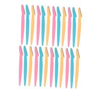 HONMEET 24 Pièces Rasoirs à Sourcils Acier Inoxydable Manuel Lames Précises pour Épilation et Modelage des Sourcils Accessoires de Beauté Mixtes