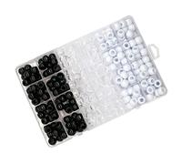 HONMEET 240pièces Perles Décoratives Pour Dreadlocks Anneaux Pour Bijoux Pour Cheveux Noir Blanc Et Transparent Accessoires De Tresses Perruques