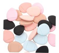 HONMEET 25pièces Houppette à Maquillage Pour Fond De Teint Et Lot De Mini-houppettes Avec Dragonne Pour Doigts Usage Quotidien Et Professionnel