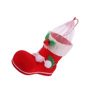HONMEET 2pcs Bottes de Bonbons Décoratives de Noël en Plastique Résistantes à l'usure pour Garçon et Filles, Décoration Festive à Suspendre en Magasins et Bureaux