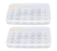 HONMEET 2pièces Boîte De Rangement à Œufs Cases Empilable Avec Couvercle Pour Réfrigérateur Conteneur De Stockage Pour Œufs Pour Organisation De Votre Frigo Lot
