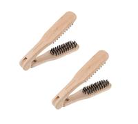 HONMEET 2pièces Brosse à Lisser De Outils De Coiffage Professionnels Pour Cheveux Lisses Et Naturels Brosse Antistatique à Poils De Sanglier Pratique Et Pour Salon Et Usage Personnel
