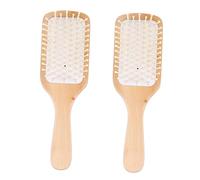 HONMEET 2pièces Brosse Massage Peigne Naturel Pour Démêlage Et Soin Cuir Assortiment De Pour Types De Cheveux