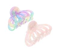 HONMEET 2pièces Clips De Cheveux à Griffe Pince à Cheveux Simple Et Accessoires De Coiffure Et Multicolores