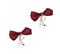 HONMEET 2pièces Élégants Barrettes à Cheveux Avec Nœud Et Franges Accessoires De Coiffure Pour Filles Et Femmes Pour Fêtes Et Anniversaires