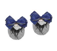 HONMEET 2pièces Filet à Chignon Avec Décoration Nœud Pour Femmes Accessoire Élégant Pour Secrétaires Danseuses Et Autres Professionnelles