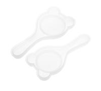 HONMEET 2pièces Moules Silicone Pour Brosse à Cheveux Résine Époxy Design Oreilles Ours Outils Pour Et Décoration à