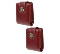 HONMEET 2pièces Pochette Lèvres Premium avec Miroir Intégré Étui De Transport Pratique pour Petits Rouges à Lèvres Élégant Et pour Offrir