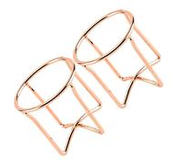 HONMEET 2pièces Support De Rangement Pour Éponges De Maquillage Forme De Croix Étagère Délicate Pour De Cosmétiques Support De Séchage Rose Doré