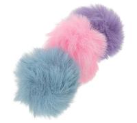HONMEET 3 Pièces Bonnette en Peluche pour Micro-cravate 0,5-1,2cm, Pare-vent à Clip, Adapté aux Microphones pour Activités Extérieures et Interviews, Couleurs Violet