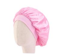 HONMEET 3 Pièces Chapeau rond pour enfants Dormir capot de sommeil en satin casquette de sommeil en satin enfant en bas âge nuit capot réversible rouge