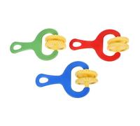 HONMEET 3 Pièces Clay Roller Set for Safe Modeling Tools with Bright Colors Handheld Texture Stamps for Preschool Crafts Kindergarten Art Projects and DIY Creativity