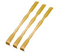 HONMEET 3 pièces Gratte-dos Bambou Naturel Long Manche pour Hommes et Femmes Outil de Massage Apaisant pour Dos et Zones Difficiles Accès Soulagement des Démangeaisons