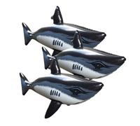 HONMEET 3 pièces Jouets Piscine Requin Gonflables PVC Noir Jouets de Natation Durables et Amusants pour Garçon Fille Flotteurs de Jeu Eau pour Fête et Plage