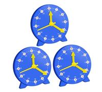 HONMEET 3 pièces Modèle Horloge Pédagogique avec Aiguilles Mobiles et Seconde Amovible Horloge Apprentissage pour Garçon Fille Affichage Éducatif pour École et Maison Professeur et Élèves