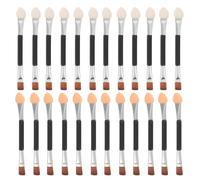 HONMEET 30 Pièces Set de Pinceaux Maquillage Double-ended avec Tube Aluminium Argenté Applicateurs Sourcils Biseautés et Pinceaux Fard à Paupières Multifonctions pour Femmes