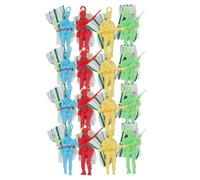 HONMEET 30 pièces Soldat Parachute Extérieur pour Garçon Fille à Lancer Facile Solide Activité Plein Air Lot Mixte Couleurs