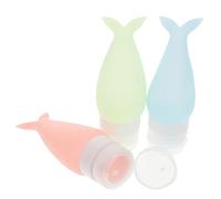 HONMEET 3pièces Bouteilles De Voyage Silicone Flacons Recharges Antifuite Pour Shampoing Et Cosmétiques Assortiment De