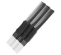 HONMEET 3pièces Peigne à Aiguilles Avec Queue Pour Coiffure Peigne Multifonction Pour Insertion De Cheveux Pour Cheveux Fins Et Épais