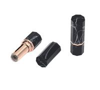 HONMEET 3pièces Tube Lèvres Marbré Tube Vide Élégant Pour Maquillage Pour Femmes Design Mini à Neuf Faces Accessoire Beauté Pratique Et Chic Noir