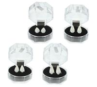 HONMEET 4 Paires Dents de Vampire Réalistes Résine Dentier Halloween Unisexe pour Costume Fête Cosplay