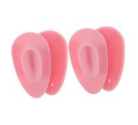 HONMEET 4 pièces Brosse Visage Silicone Douce Exfoliante Multifonctionnelle Forme de Moufle pour Nettoyage et Massage de la Peau