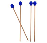 HONMEET 4 Pièces Maillets pour Marimba Bleu en Bois et Fibre Acrylique Tête en Fil Doux, Construction Ergonomique et Stabilité Améliorée pour Cours Collectifs et Performances en Scène