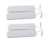 HONMEET 4 pièces Patchs Électrodes Rectangulaires Lot de Pads Auto-adhésifs pour Stimulation Musculaire et Rééducation Compatibles avec Électrostimulateurs Coussinets Gel Réutilisables