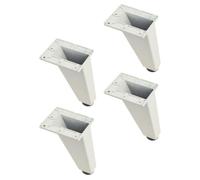 HONMEET 4 Pièces Pied de Canapé Réglable en Alliage D’Aluminium Blanc | Rénovation Rapide, Aspect Soigné, pour Armoire et Table Basse, Usage Domestique, Rehausse Discrète