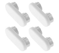 HONMEET 4 Pièces Siège de Toilette Blanc en Plastique Coussinets Amortisseurs Bruit pour Couvercle de Wc, Accessoire Pratique pour Salle de Bain