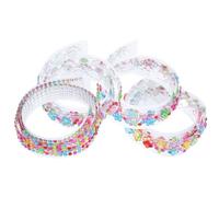 HONMEET 4 rouleaux Ruban Strass Autocollant DIY Résistant Haute Température Décoration Brillante pour Artisanat Mural et Emballage