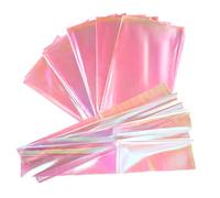 HONMEET 40 feuilles Cellophane Wrap Film Papier Emballage Iridescent pour Bouquet de Fleurs et Artisanat Transparent Couleur Emballage Fleuriste Cadeau Mariage