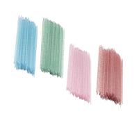 HONMEET 400pièces Bâtonnets à Plastique Outils De Manucure Et Nettoyage Des Cuticules Pour Femmes Accessoires De Nail Art Multi-couleurs