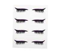 HONMEET 4paires Autocollants De Maquillage Pour Yeux De Décalcomanies Eyeliner Temporaire Étanches Paillettes Pour Regard Éblouissant Et Parfait
