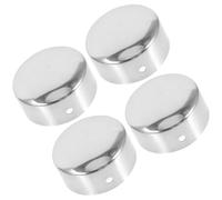 HONMEET 4pcs Bouchons pour Main Courante en Acier Inoxydable Design Épais, Facile à Installer, Décoration Moderne pour Rampes D'escalier Intérieures et Couloirs Anti-incendie