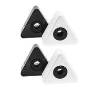 HONMEET 4pièces Abs Triangle Microphone Logo Flags For Interview Use Compatible With Microphones Injection Molded Station Accessories