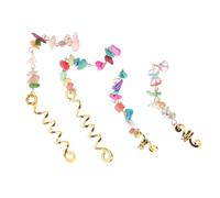 HONMEET 4pièces Accessoires De Coiffure Pour Femmes Charms De Dreadlocks Et Tresses Cuffs De Cheveux De Style Pirate Bijoux Ethniques Pour Coiffures