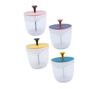 HONMEET 4pièces Dispositif De Pour Visage Tasse à Bulles Adorable Outil De Nettoyage Moussant Durable Secondes De Rapide Rose Bleu Jaune