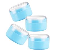 HONMEET 4pièces Houppette à Poudre Et Récipient Plastique Et Éponge Synthétique Résistant Aux Chutes Facile à Transporter Et Utiliser Une Main