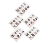 HONMEET 5 ensembles Stickers Visage Faux Drapeau Royaume- Accessoires Fans Football Décoratifs Pratiques