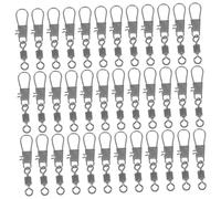 HONMEET 50 pièces B Type Quick Swivel Fish Hooks Stainless Steel Tackle for Carp and Freshwater Anglers